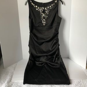 Beautiful black jeweled form fitting dress